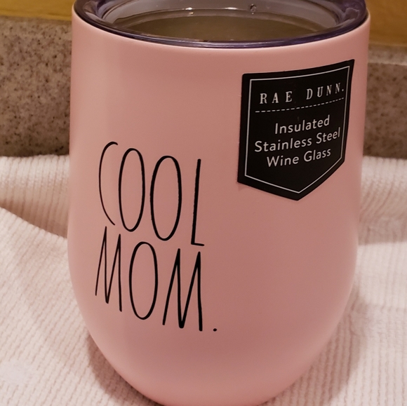 Rae Dunn Other - Stainless wine cup with clear lid